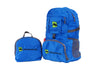 blue folding backpack