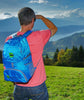 blue folding backpack