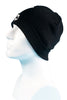 black merino beanie