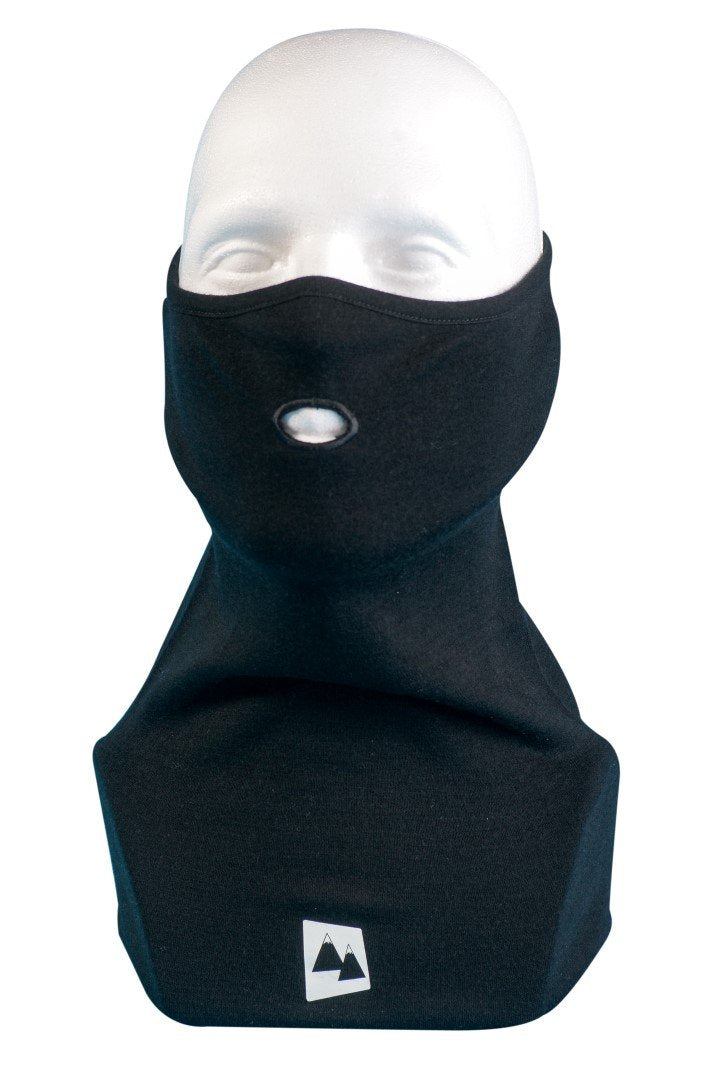 black merino neck warmer