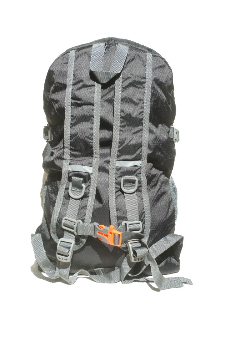 black folding backpack