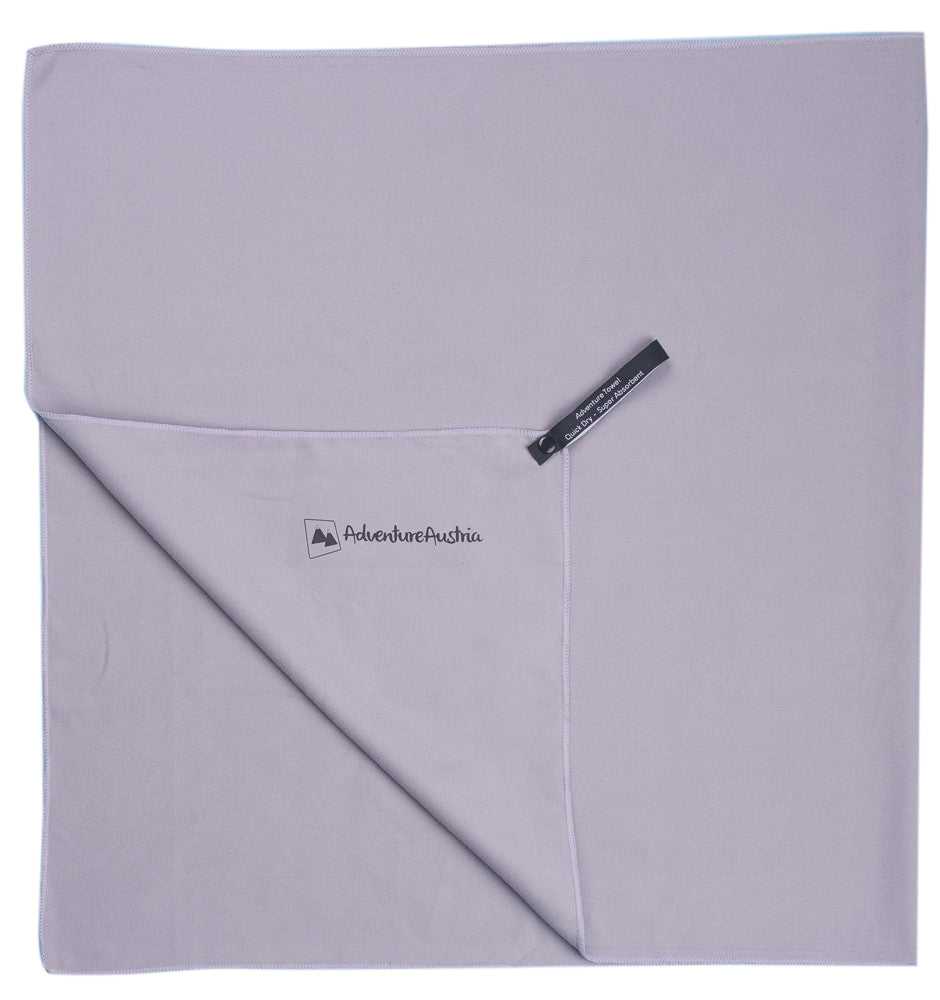 grey microfibre towel