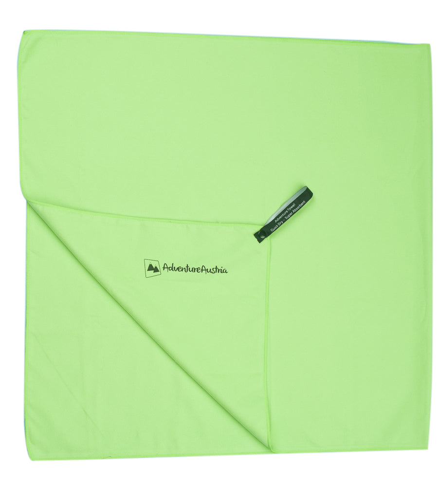 green microfibre towel