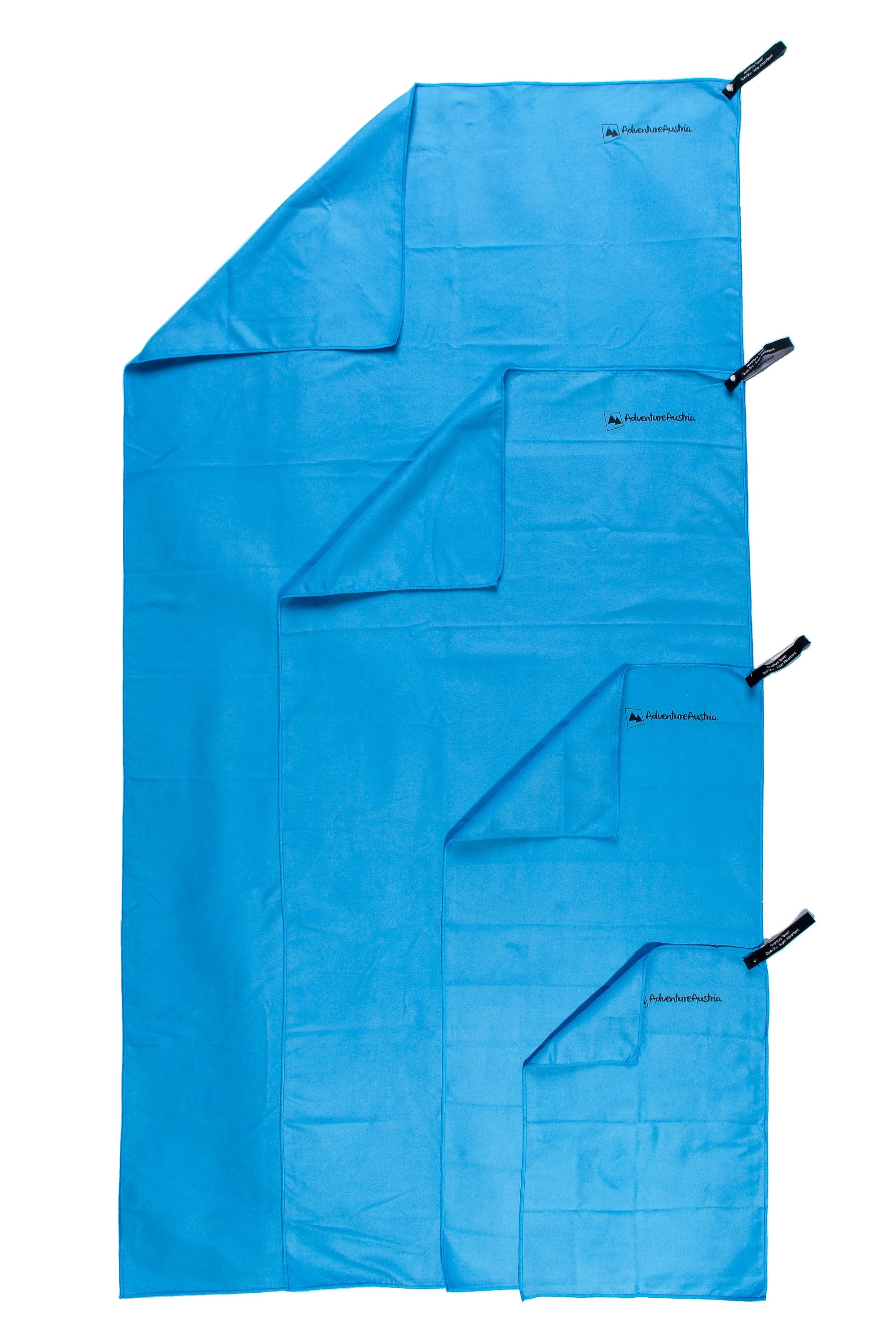 blue microfibre towels
