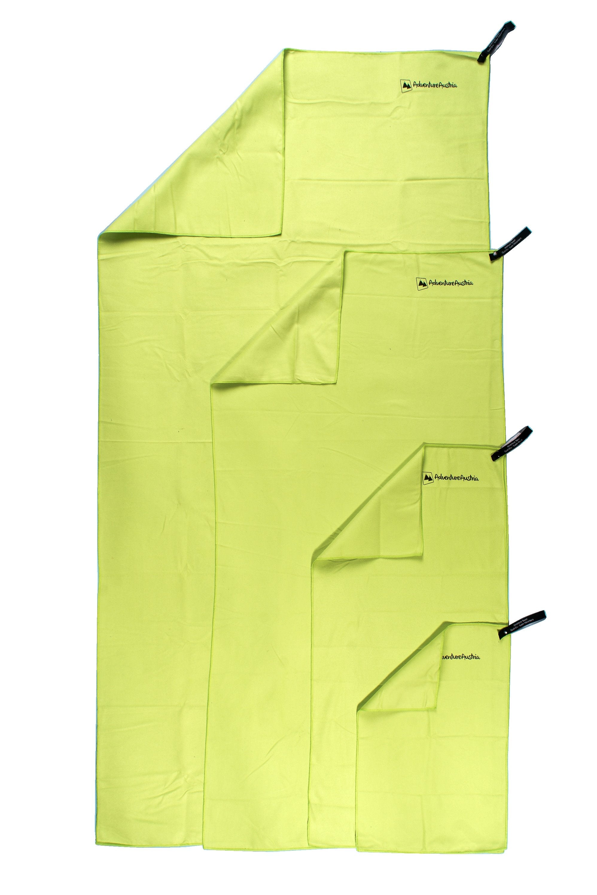 green microfibre towels