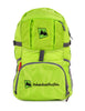 green folding backpack