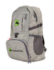 grey folding backpack