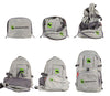 grey folding backpack