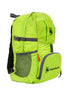 green folding backpack